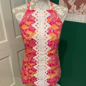 Lilly Pulitzer Jubilee Halter Tank size 8